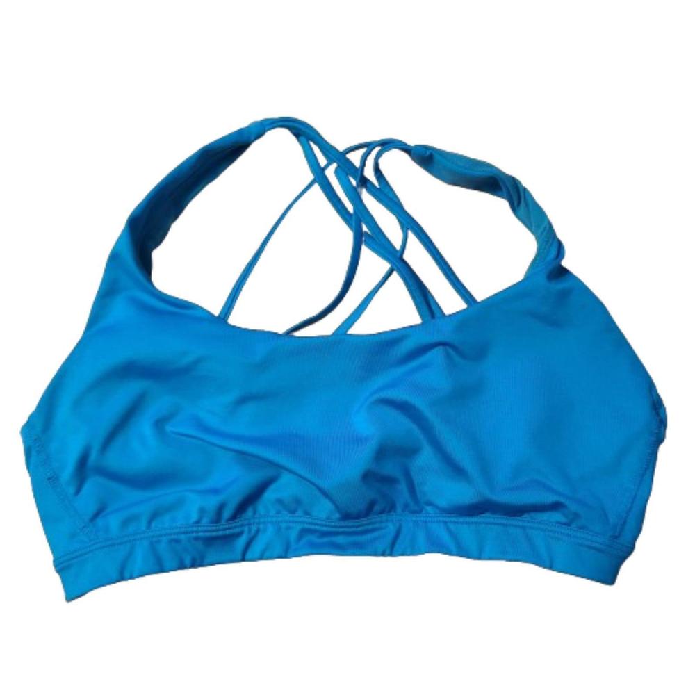 Victoria's Secret Sport Athletic Bra Blue Strappy Back Wireless Medium M